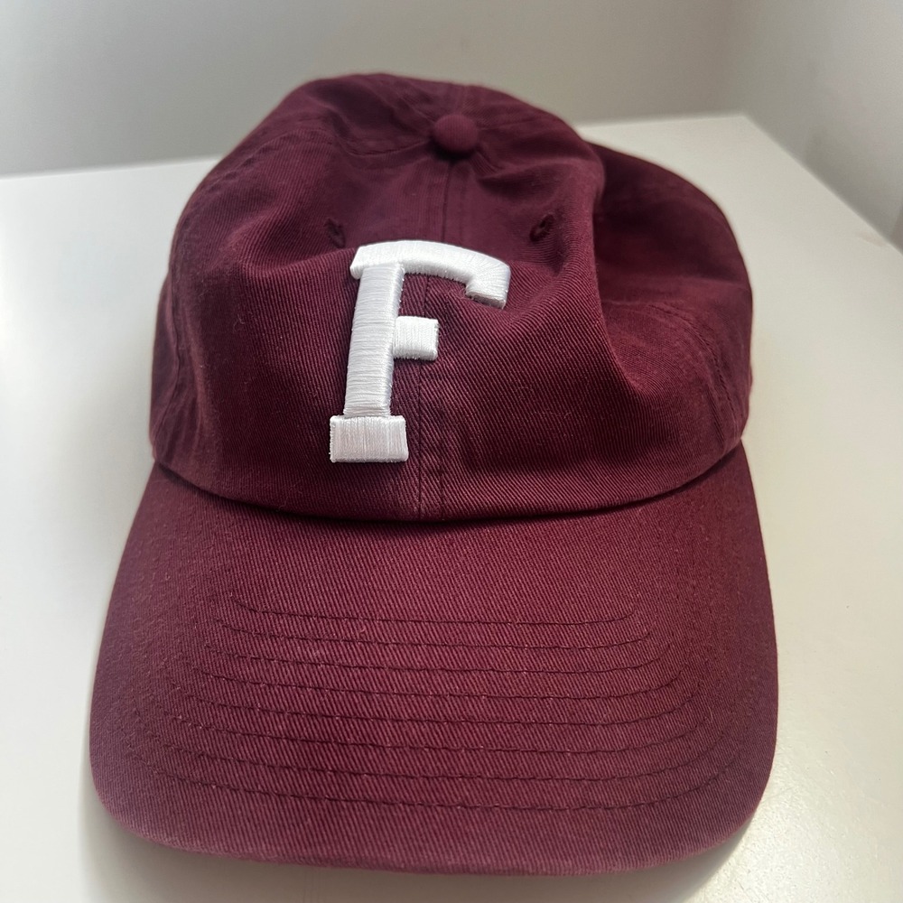 Fordham 47 Brand Clean Up Adjustable Hat Maroon Burgundy Embroidered Dad Cap